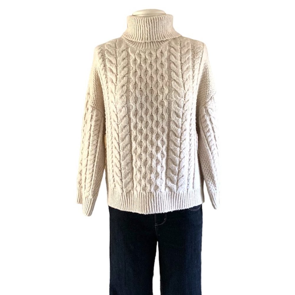 Calvin Klein Cable Knit Turtle Neck Sweater